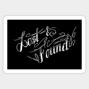 Lost & Found (white) Sticker